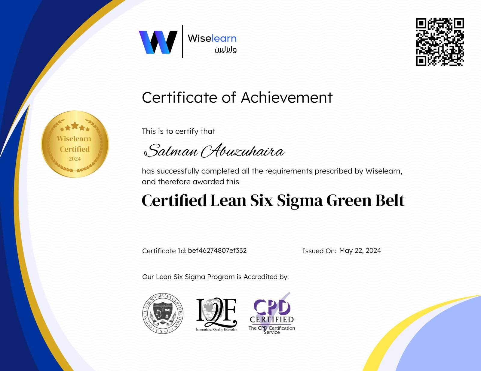 Lean Six Sigma Green Belt