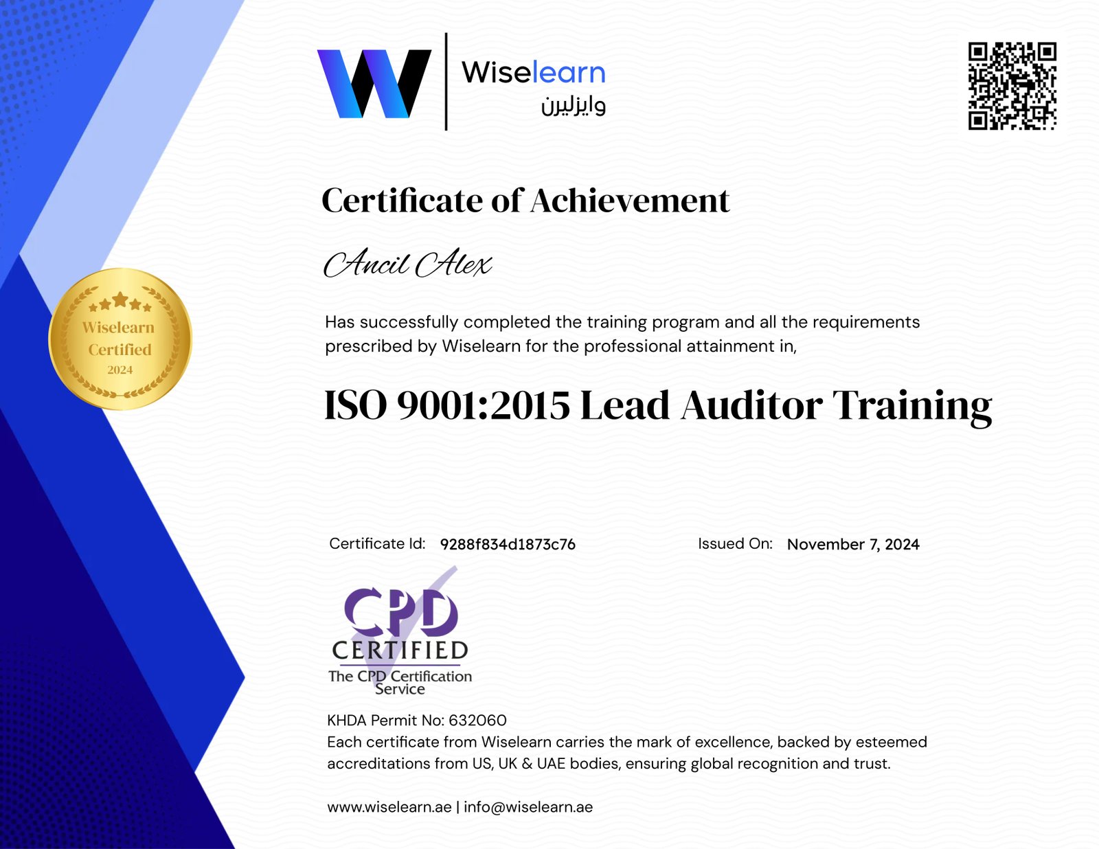 ISO 9001:2015 Lead Auditor Training